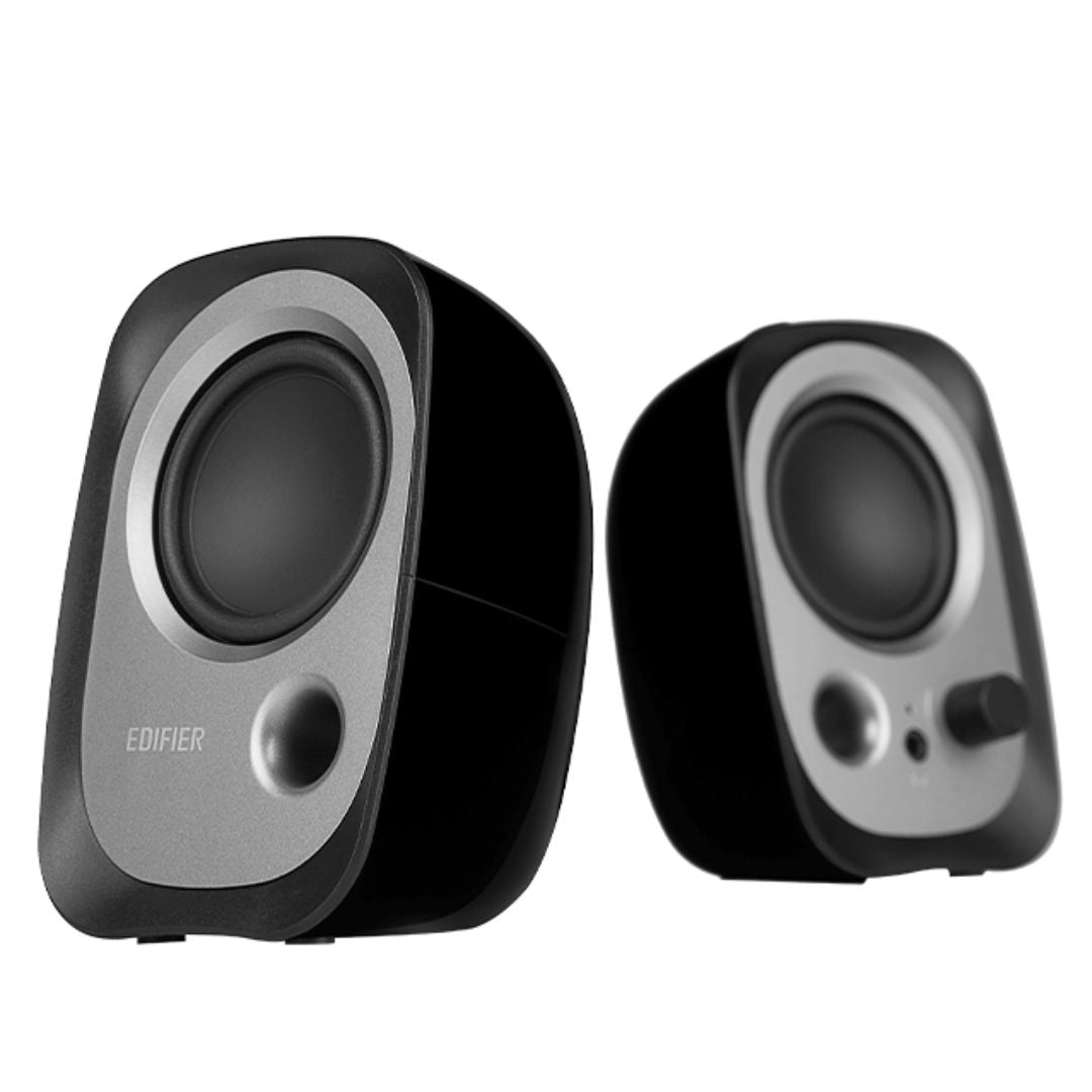 EDIFIER Edifier R12U USB Compact 2.0 Multimedia Speakers System (Black)- 3.5mm AUX/USB/Ideal for Desktop,Laptop,Tablet or Pho