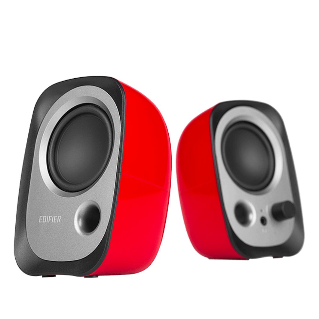 EDIFIER Edifier R12U USB Compact 2.0 Multimedia Speakers System (Red) - 3.5mm AUX/USB/Ideal for Desktop,Laptop,Tablet or Phon