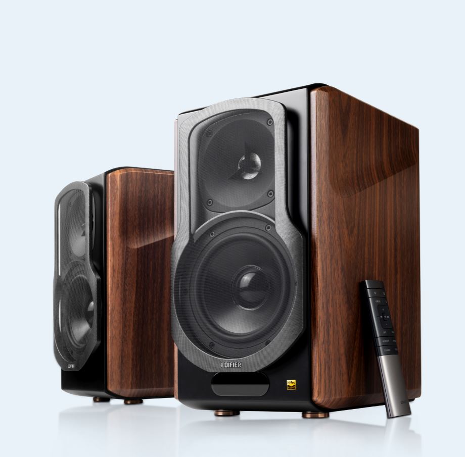 EDIFIER Edifier S2000MKIII 2.0 Lifestyle Active Bookshelf Bluetooth Studio Speakers - BT/AUX/Optical/Coaxial 124W RMS MDF Woo