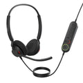 Jabra Engage 40 (Inline Link) UC Dual USB-C/A Corded Headsets, Lightweight  sturdy, Double the mic, Busylight, Hearing Protection Audio Quality