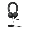 Jabra Evolve2 40 SE Wired USB-A MS Stereo Headset, 360° BusyLight, Noise Isolationg Ear Cushions, 2Yr Warranty, Plug-and-play, 3-Microphone Technology