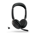 Jabra Evolve2 65 Flex UC Stereo Bluetooth Headset, Link380c USB-C Dongle Included, Foldable Design, 2Yr Warranty, ANC, 30m Wireless Range
