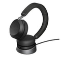Jabra Evolve2 75 USB-C Link380a UC Stereo Stand Black, 8-Mic Technology, 36 Hours Battery  Fast Charge, Dual-Foam Tech, Discreet Hide-Away Boom Arm