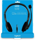 Logitech (LS) Logitech H111 Strereo Headset (Single 3.5mm Jack) Cable length: 7.71 ft (2.35 m)  2-Year Limited Hardware Warra