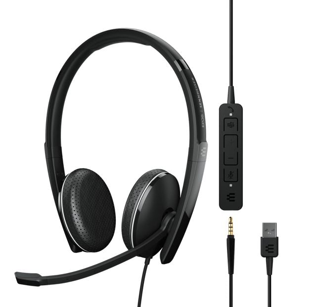 EPOS EPOS ADAPT 165T USB II On-ear, Wired, double-sided 3.5 mm jack Headset, Detachable USB cable with in-line call control