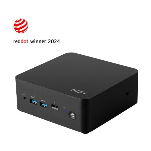 MSI Cubi NUC 1M-002BAU Black, Barebone NUC Tall, Core 3 100U/Up to DDR5/2*M.2+1*2.5-inchSSD&HDD/2*HDMI/2*TBT/2*LAN/Wifi6E/Card Reader/Switch Cable/3Y