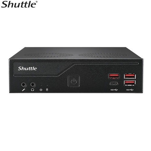 Shuttle DB860 Slim Mini PC BareboneIntel ® 65W ARL-S Core Ultra 9/7/5 LGA1851, 1.3L, B860, 2x DDR5(max 96GB), 2x LAN, 2x COM, 8x USB 3.2,