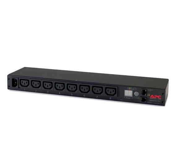 APC APC Rack PDU, Metered, 1U, 12A/208V, 10A/230V, (8) C13, Horizontal, Load capacity 2300 VA,