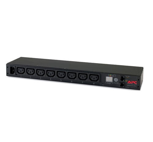 APC APC Rack PDU, Metered, 1U, 12A/208V, 10A/230V, (8) C13, Horizontal, Load capacity 2300 VA,