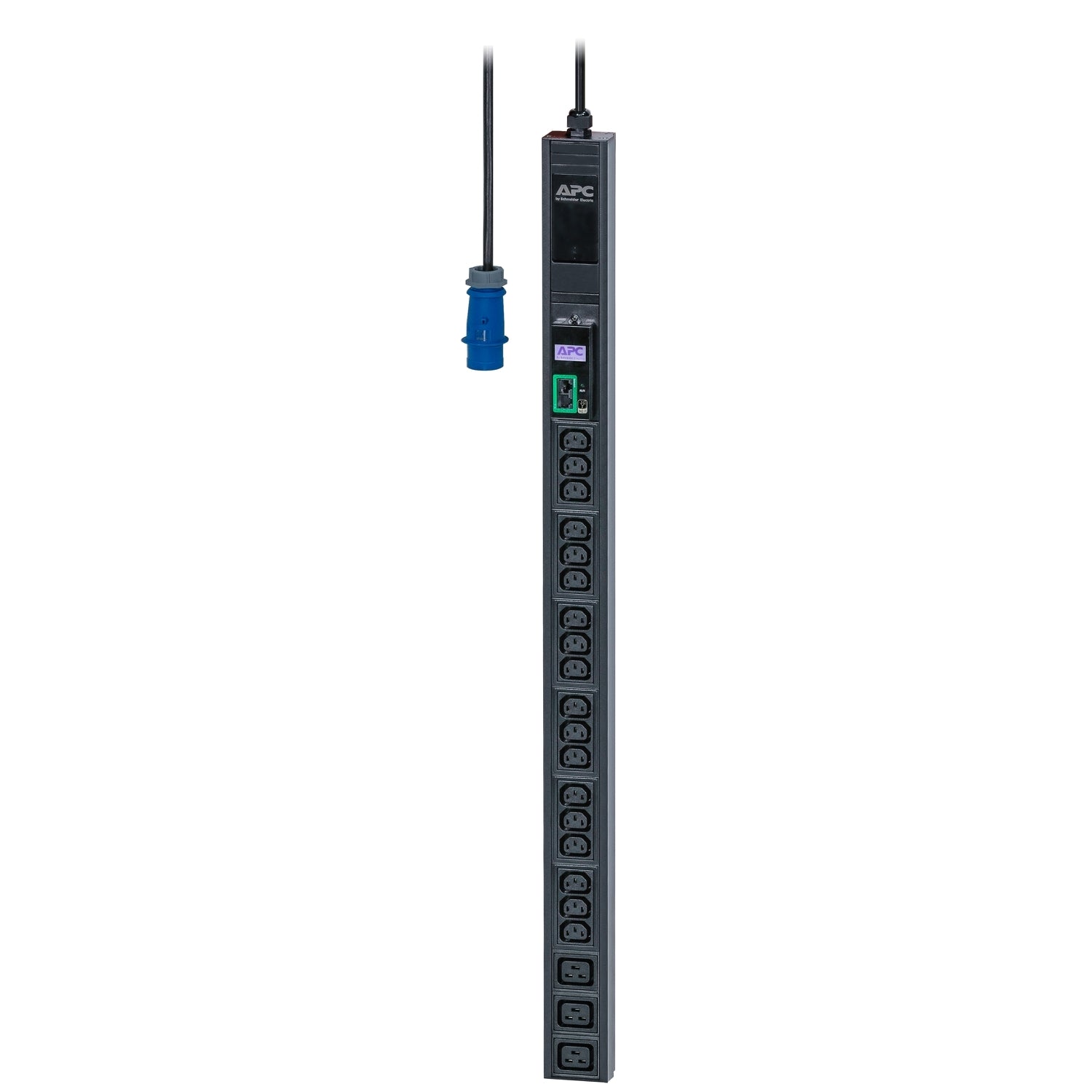APC APC Easy Rack Metered PDU, 0U Vertical, 230V/16A 2P+E Input, 1 Phase, 3.7kW, 3x IEC C19  18x IEC C13 Outlets