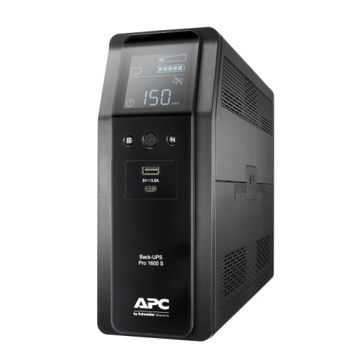 APC APC Back-UPS Pro 1600VA/960W Line Interactive UPS, Tower, 230V/10A Input, 8x IEC C13 Outlets, Lead Acid Battery, USB Type