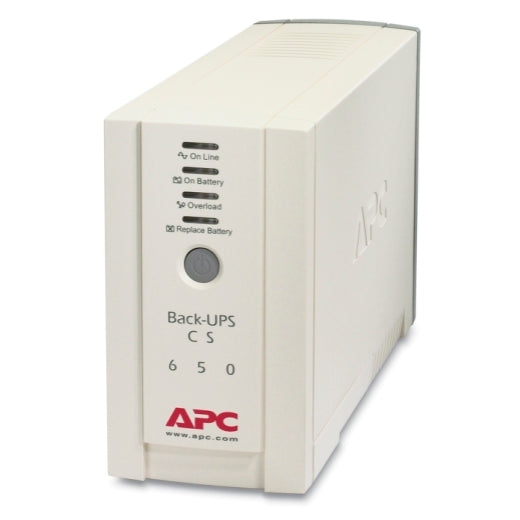 APC APC Back-UPS 650VA/400W Standby UPS, Tower, 230V/10A Input, 4x IEC C13 Outlets, Lead Acid Battery, User Replaceable Batte