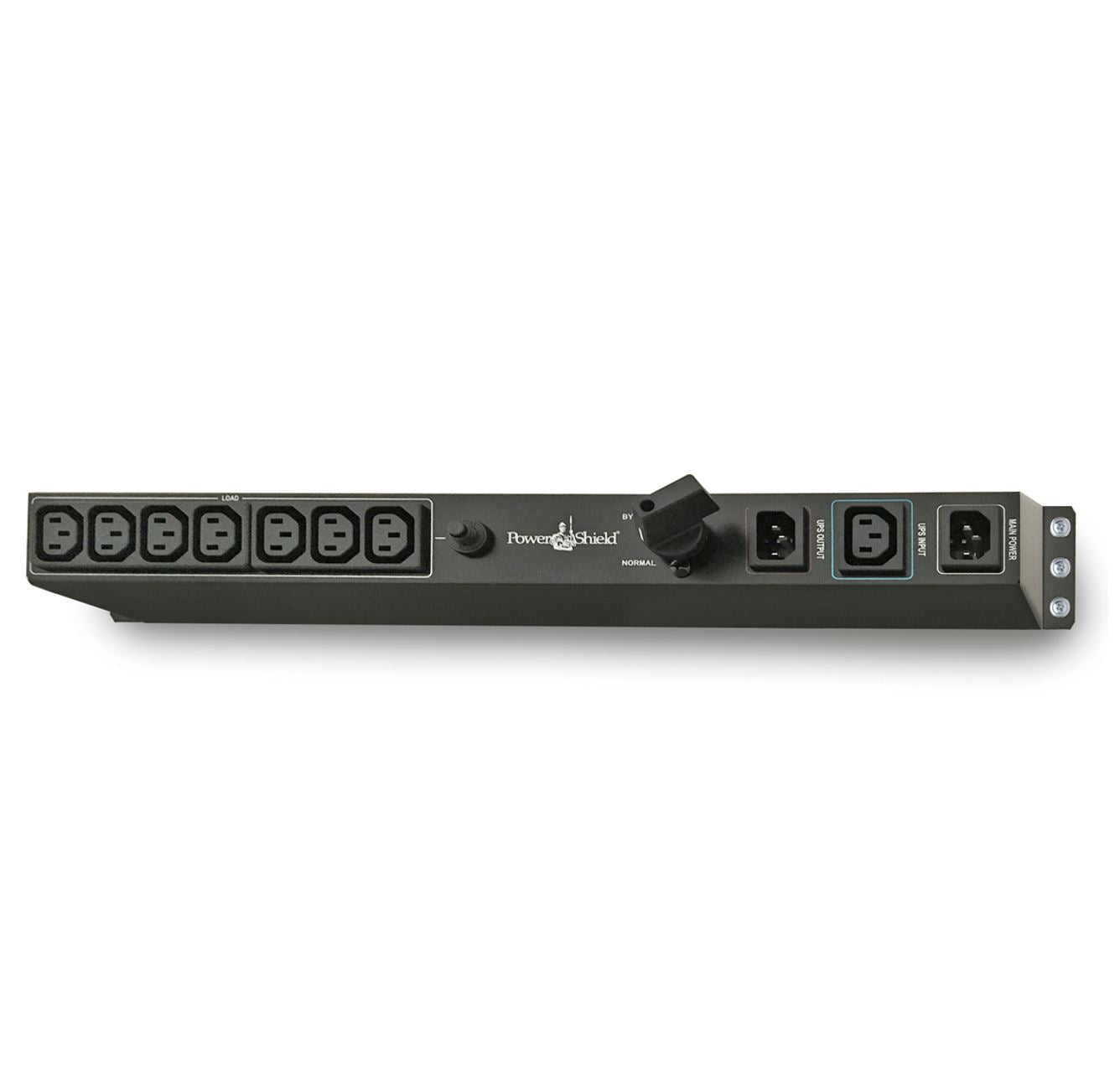 PowerShield Rack Mount Bypass Switch Plus Hot Swap PDU for 1  2kVA, 1U, 10Amp Input, ensures uninterrupted power during maintenance
