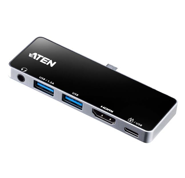 Aten Aten USB-C Travel Dock with Power Pass-Through, Multiport connection, Supports DP1.4 with single HDMI video output, Desi