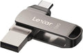 Lexar D400 64GB JumpDrive BL Titanium USB 3.1 Type-C, up to 130MB/s read quickly transfer a 3GB 4K movie clip in less than 1 minute, compared to the