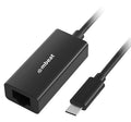 MBEAT (LS) mbeat®  USB-C Gigabit Ethernet Adapter - Black Fast and secure RJ45, up to 1000Mbps speed. Plug-and-play Compact a