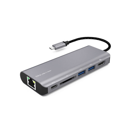 MBEAT (LS) mbeat® Elite USB Type-C Multifunction Dock - USB-C/4k HDMI/LAN/Card Reader/Aluminum Casing/Compatible with MAC/Des