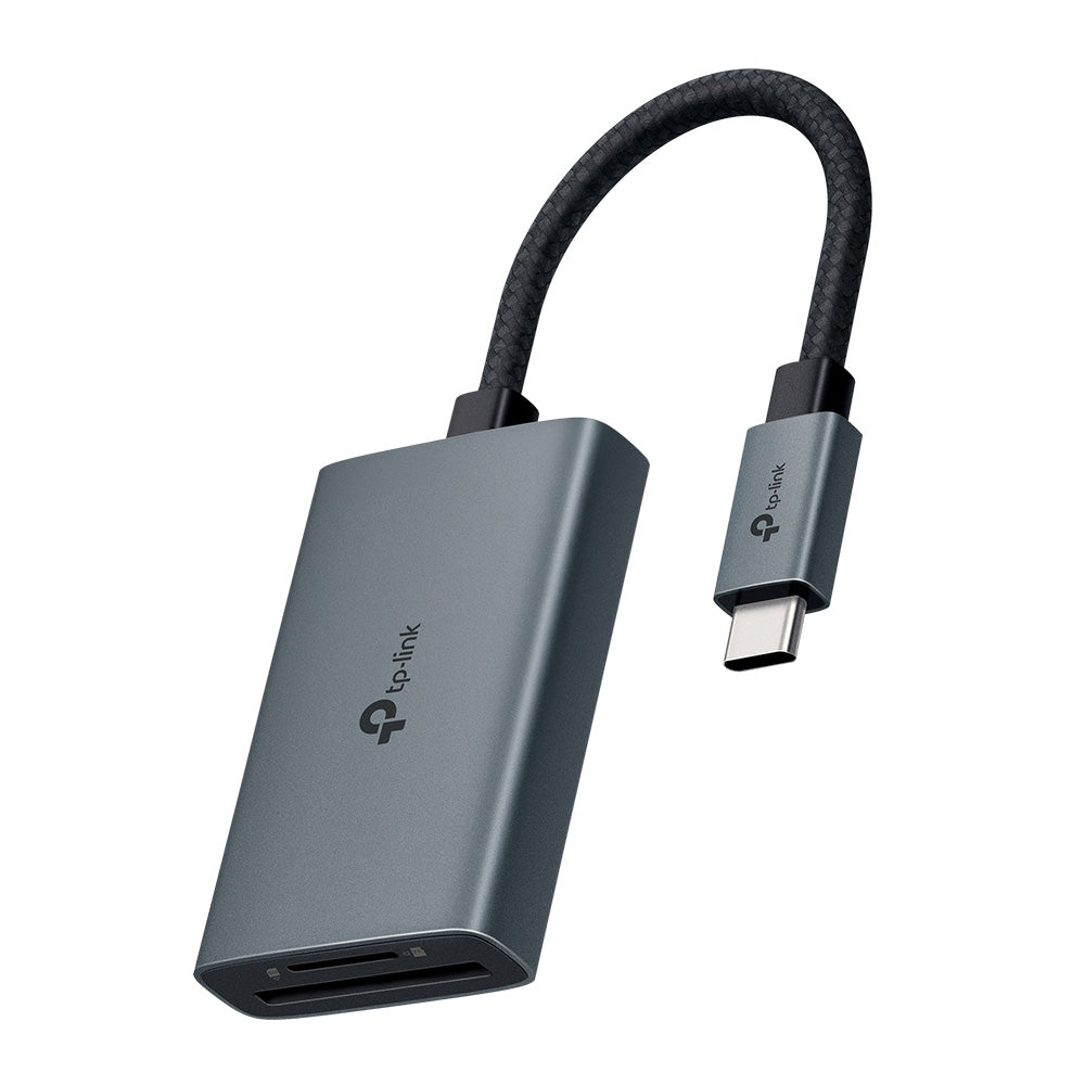 TP-Link UA440C USB 3.0 Type-C to SD  microSD 3.0 Card Reader, support SD, SDHC, SDXC, microSD, microSDHC, microSDXC cards up to 2TB.