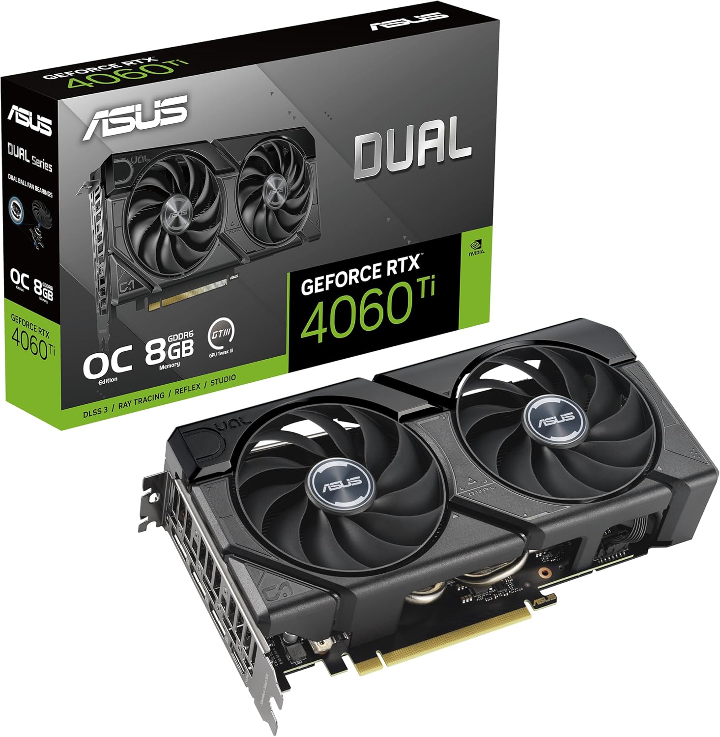 ASUS ASUS nVidia GeForce DUAL-RTX4060TI-8G-EVO RTX 4060 Ti EVO OC Edition 8GB GDDR6 is designed for broad compatibility with 