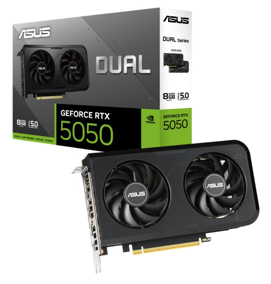 ASUS ASUS nVidia GeForce DUAL-RTX5050-8G 8GB GDDR6 2572MHz Boost Clock, RAM 20Gbps, 421AI TOPs, Digital Max Resolution 7680 x