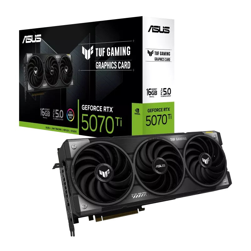 ASUS nVidia GeForce TUF RTX™ 5070 Ti 16 GB Gaming, GDDR7, 256-bit, PCIe 5.0, 2482MHz, 8960 CUDA, 3.125-Slot