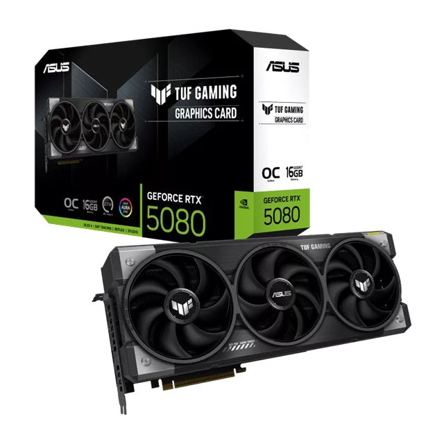 ASUS nVidia GeForce TUF Gaming RTX™ 5080 16GB GDDR7 OC Edition,10752CUDA, 2730MHz,16GBGDDR7, 30Gbps, 256bit, PCIe5.0, 7680x4320, HDMI2.1b, DP2.1b