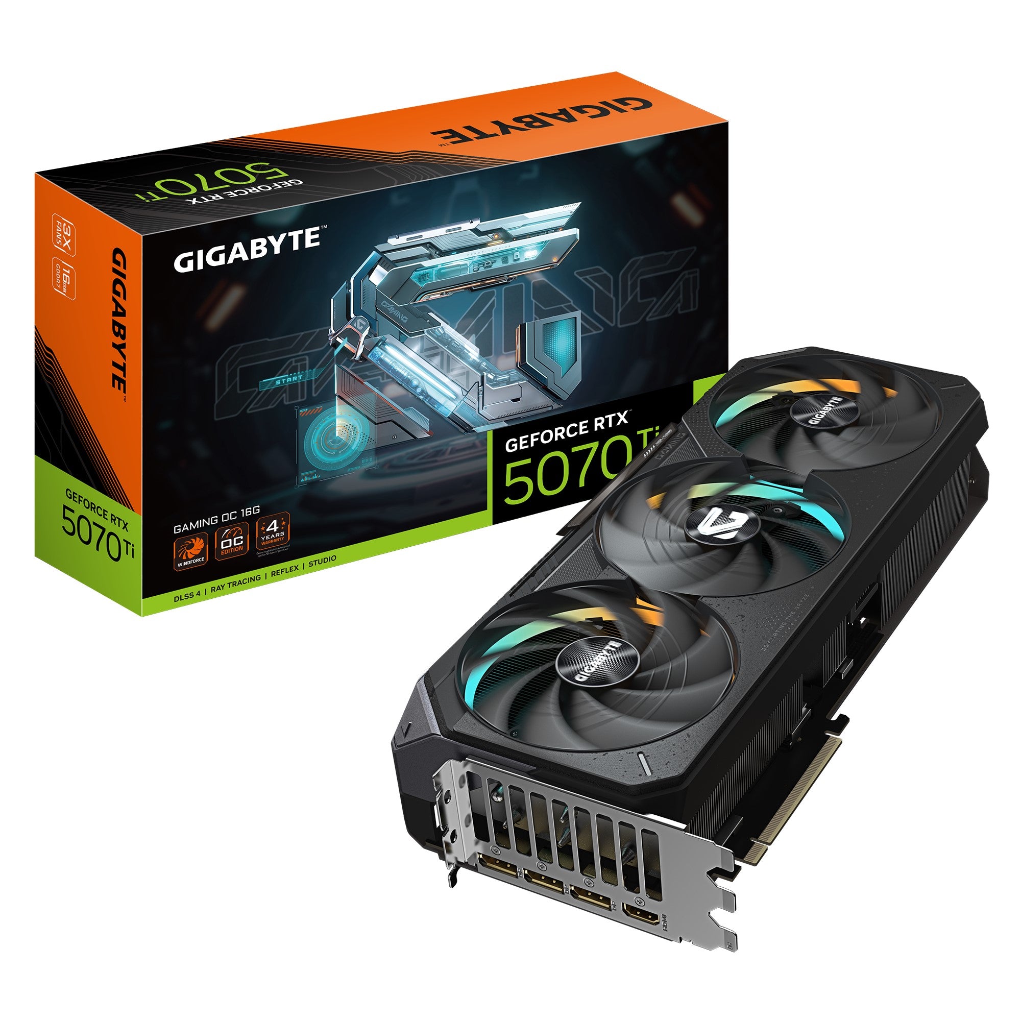 Gigabyte Gigabyte GeForce RTX™ 5070 Ti GAMING OC 16G, 2588 MHz, CUDA 8960, 28 Gbps, GDDR7, 256 bit PCI-E 5.0, PSU 750W, Displ