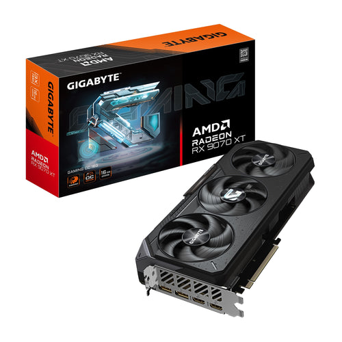 Gigabyte (LS) Gigabyte Radeon™ RX 9070 XT GAMING OC 16G, 20 Gbps, GDDR6, 256 bit, PCI-E 5.0, PSU 850W, 8 pin*3, DisplayPort 2